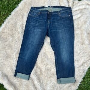 Kut from the Kloth Cathrine Boyfriend Cuffed Jeans Size 22W